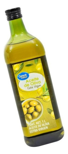 3 Pza Aceite De Oliva Great Value Extra Virgen 1 L