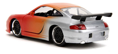 Coche miniatura naranja Porsche 911 Gt3 Rs Pink Slips 1:32 Jada Toys