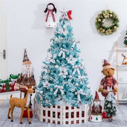 Arbol De Navidad Pino 190 Cm Artificial Colores 1530 Ramas Color Azul claro