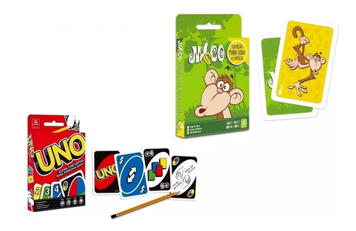 Kit Jogo Uno P/ Personalizar + Jogo Do Mico Infantil Copag 