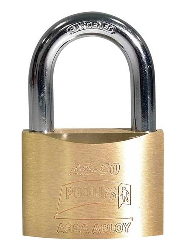 Candado Alta Seguridad Laton Mod. As 50 Phillips Color Amarillo
