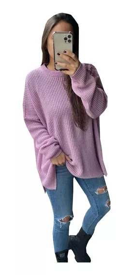 Remeron Mujer Camisa Oversize Blusa Sweater Buzo Amplio A2