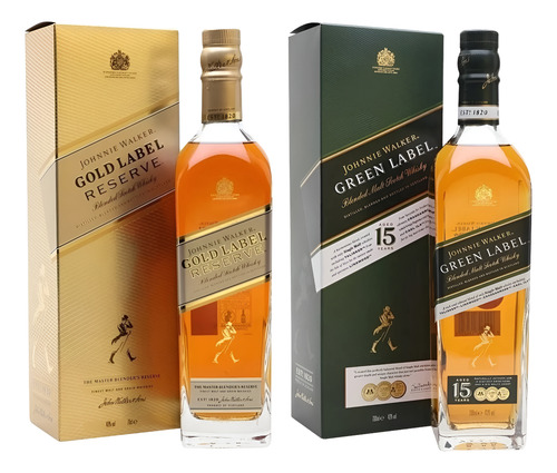 Duo De Whisky Johnnie Walker Green Label Y Gold Importado