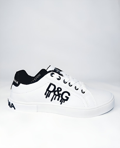 Tênis Branco D&g Sapatenis Feminino Masculino Leve Oferta