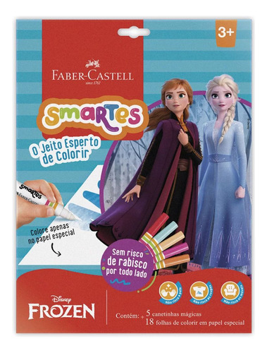 Kit De Colorir Frozen Smartes Sem Bagunça- Faber-castell