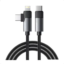 Comprar Cable Carga Rapida 2 En 1 Recto Angulo 1 Metro Essager