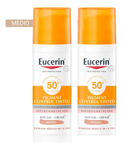 Eucerin Solar Pigment Control Tono Medio Fps50 2pcs