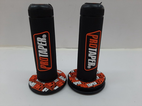 Puños De Manillar Pro Taper En Negro Con Naranja