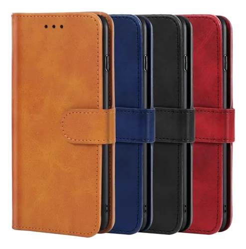 Funda De Teléfono De Piel Negra Para Bq Aquaris E5