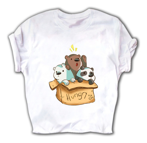 Playera De We Bare Bears Hungry Cajita