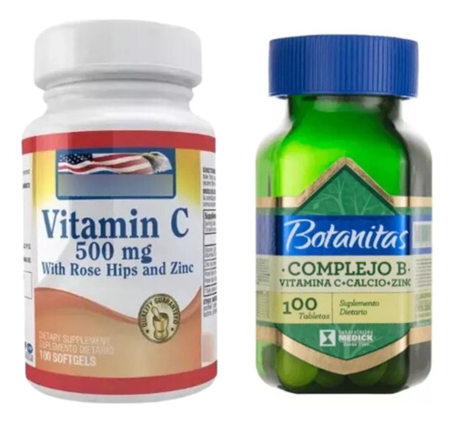 Vitamina C 500mg+ Complejo B - Unidad a $618