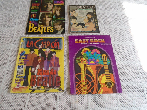  4 Revistas . Partituras, Cancioneros, Biografía. Beatles