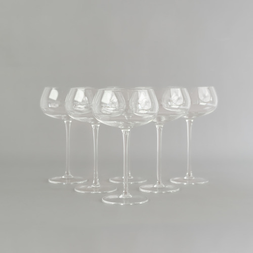 Set X6 Copas Tragos Mercury 370cc Volf Color Blanco