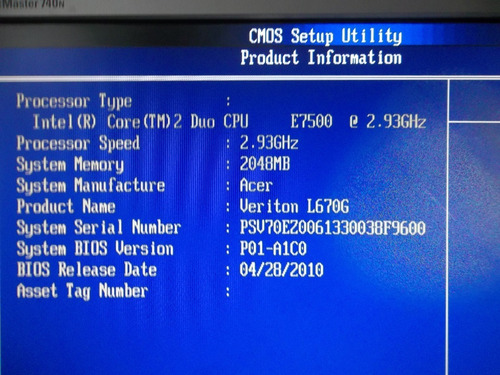 Acer Veriton L670g (mini Pc) Intel Core 2 Duo E7500 2.93ghz