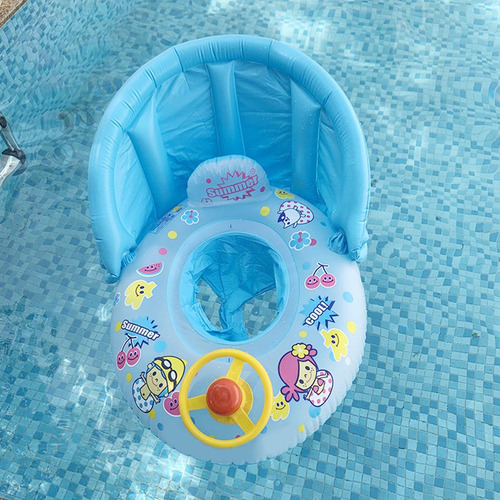 Anillo De Natación Inflable Con Protector Solar Para Bebés