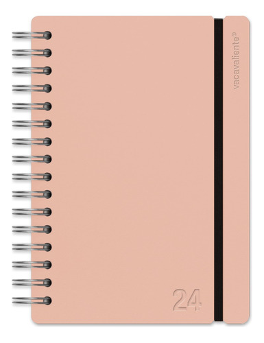 Agenda 2024 Semanal A5 Vacavaliente Cuero Reciclado Color de la portada Pink sand