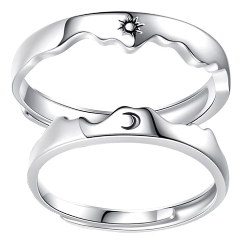 Anillos Ajustables Para Chicos, Sol Y Luna, Pareja