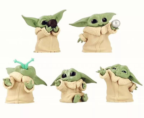 1 Baby Yoda Poses Al Azar Tipo Star Wars Mandalorian 