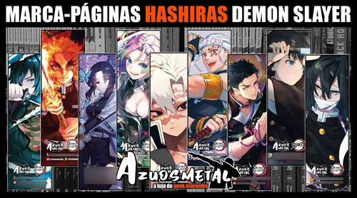 Kit Marca-páginas: Hashiras (demon Slayer) [azuosmetal]