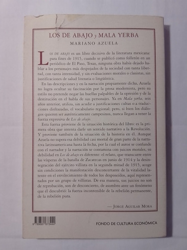 Los De Abajo Y Mala Yerba Mariano Azuela (Usado)