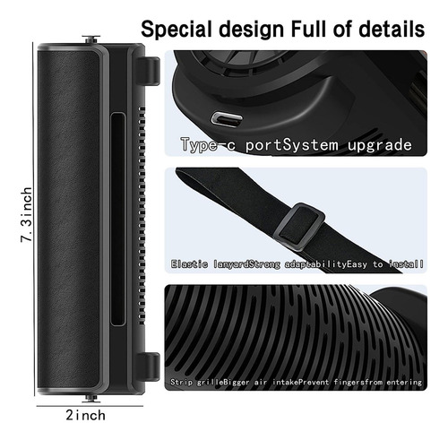 Ventilador De Coche Usb, Sin Aspas, 3 Velocidades, Fuerte