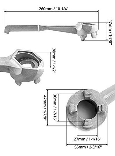 Llave Tambor Abridor Aluminio Para Barrile Galone Tapa