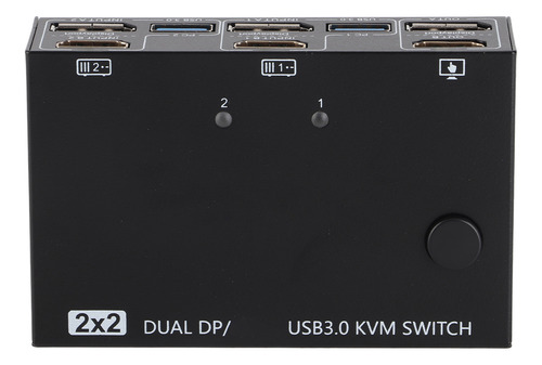 Doble Monitor Kvm Hd Multimedia De 2 Entradas Y 2 Salidas, C