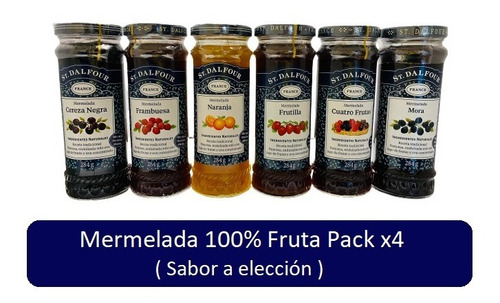 Mermelada 100 % Fruta - Pack X4 - Sabor A Elección Oferta!