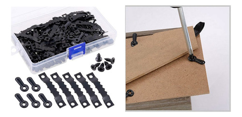 400pcs / Set Kit De Colgadores De Cuadros Negros De Metal