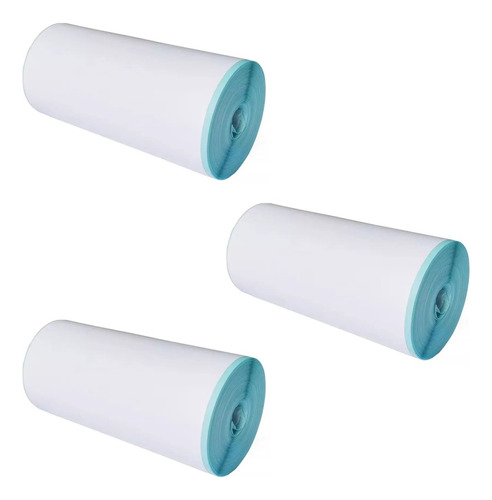 3x Papel Adhesivo Continuo Impresora Térmica 57*40mm (8m) 