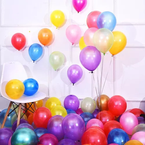 ` Globo De Látex Multicolor De 100 Piezas