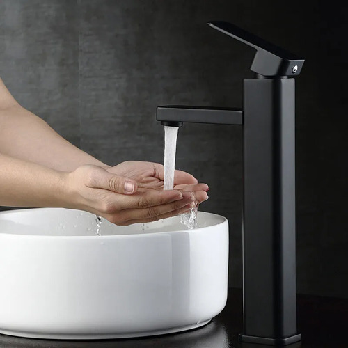 Esatto® Monomando Llave Baño Bronce Negra Cuadrada Mza039n Acabado Mate Color Negro