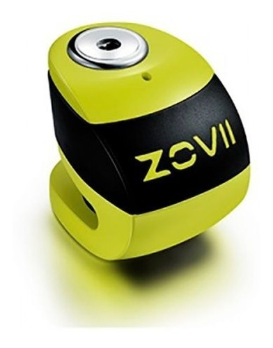 Candado De Disco Moto Con Alarma Zovii Zs6 6mm Verde Fluo