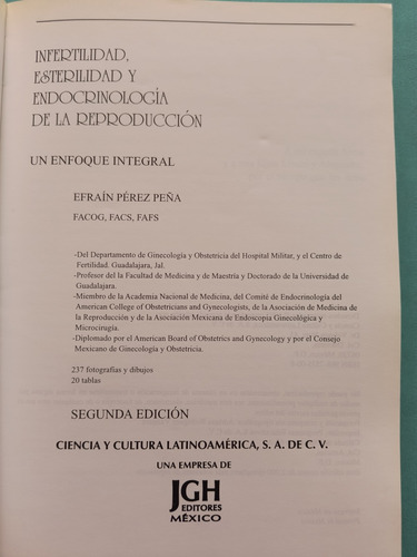 Infertilidad Esterilidad Y Endocrinología De La Reproducción (Usado)