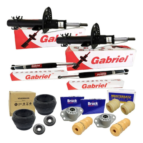 Kit 4 Amortiguadores Gabriel C/ Bases Para Vw Vento 1.6 Lts