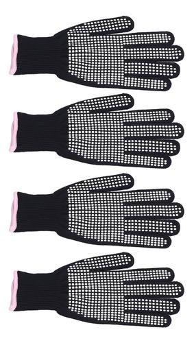 Pink Heat Resistant Gloves 4pcs High Temperature Anti