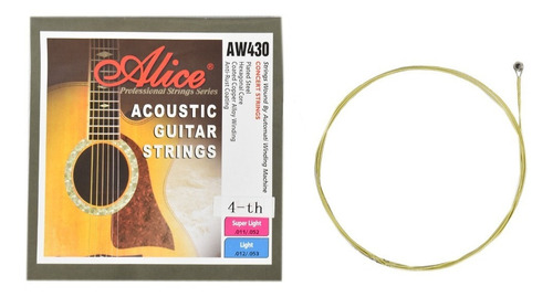 Cuerdas 4ta D Por Unidad Guitarra Acustica Alice Aw430 .032