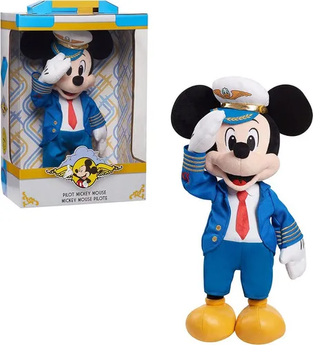 Disney Peluche Mickey Mouse Piloto Aviador 38 Cm D23