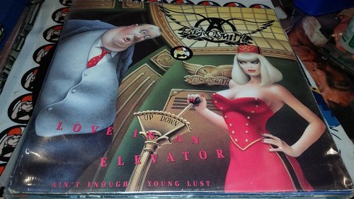 Aerosmith Love In An Elevator Vinilo Maxi Uk Impecable 1989