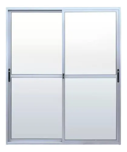 Puerta Ventanas Waluminio Ad401 De 1.50 X 2.00 Serie 20 color plateado