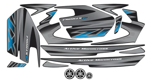 Kit Adesivos Yamaha Xtz 125 2006 Preta 00991