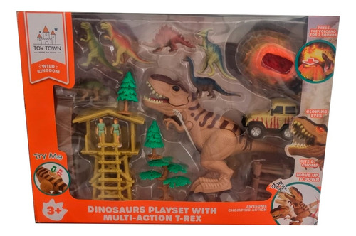 Set Dinosaurios Kingdom Deluxe Multiacccion T-rex. Luz Y Son