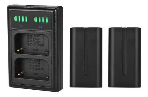 Andoer Np-f550 Kit De Batería Y Cargador Inteligente Usb 1pi