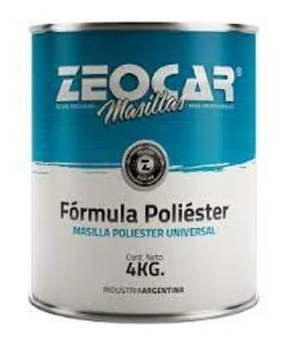 Masilla Zeocar Poliéster X 4 Kg