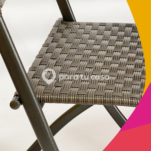 Juego De Jardin Sillas Sillones Mesa 3 Pzas Simil Ratan