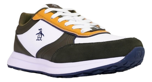 Tenis Penguin Hombre Colorado Olive/white