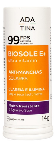 Protetor Solar Biosole E+ Fps99 Stick Anti Manchas Ada Tina