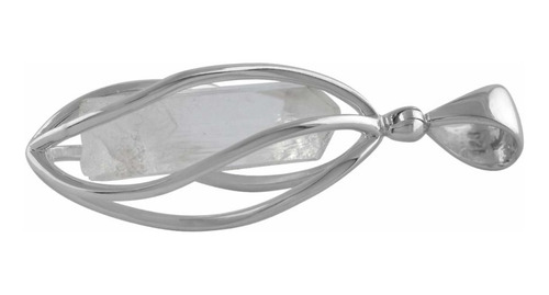 Dije De Cristal De Danburita Estilo Jaula De Plata 925