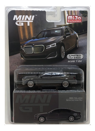 Mini Gt Bmw 750 Li Xdrive Bernina Grey Amber Efect #515 1:64 Color Gris