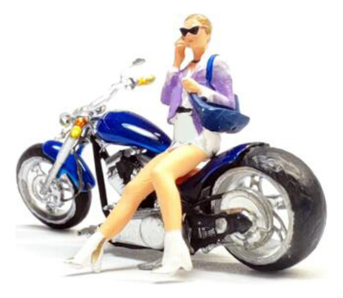 Figuritas De Motocicleta En Miniatura De Azul Azul 3,2 Cm